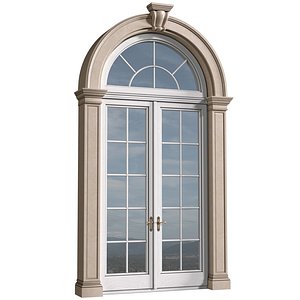 Arched classic facade window Entrance door Arched Opening