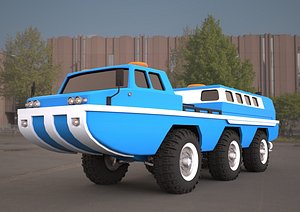 3D ZIL-49061 water and land vehicle
