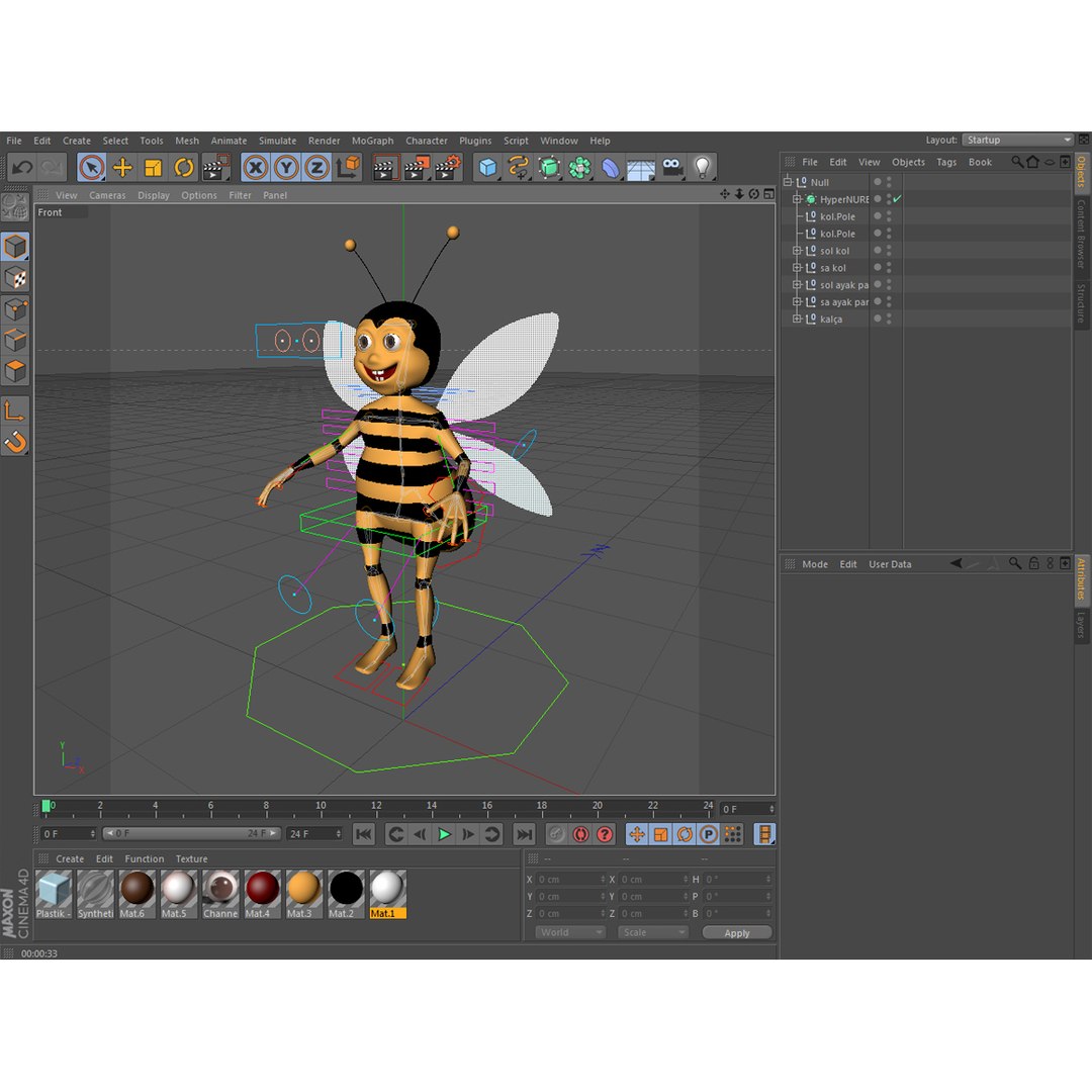 3dsmax Rig Bee Character