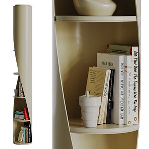Spiral bookshelf 3D model
