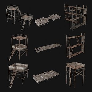 3D POST APO PLATFORM PIER IMPROVISED WATCHTOWER SCAFFOLDING PACK