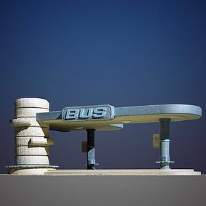 3d old bus shelter model