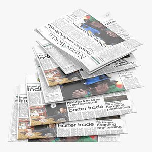 3d newspapers realistic model