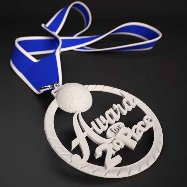 3D model printable soccer medal 2nd