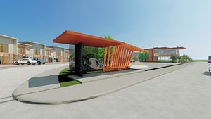 3D model waiting shed