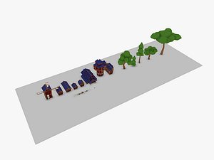 medieval village 3D