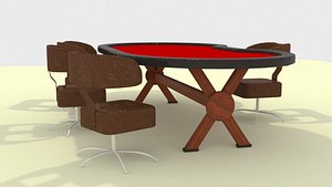 poker table 3D model