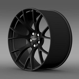 dodge challenger supercharged rim obj