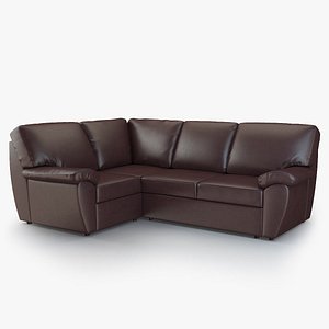 Leather Sectional Sofa L-Shape Corner Couch