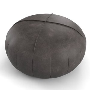 Dall Agnese POINT Round leather pouf