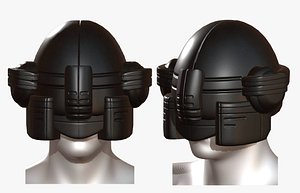 3D gas mask helmet