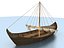 vela de barco de baixo poli fora