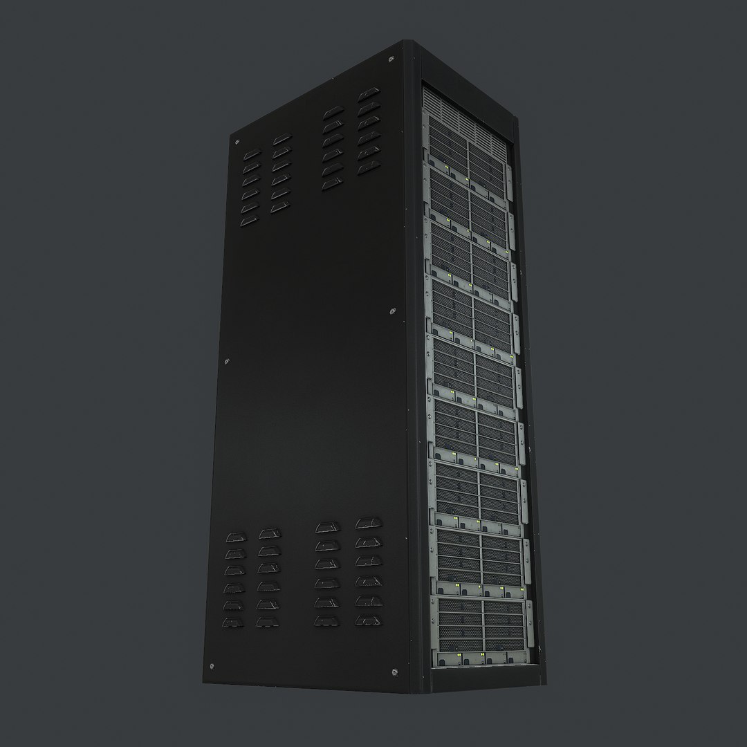 3d Model Of Server Asset Polys