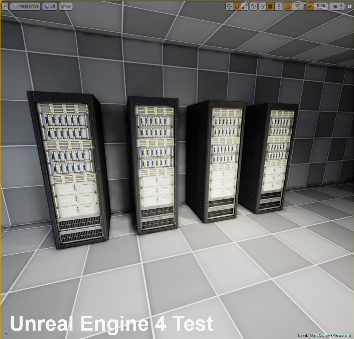 3d Model Of Server Asset Polys