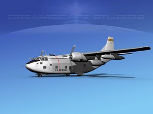 aircraft fairchild c-123 provider 3D model