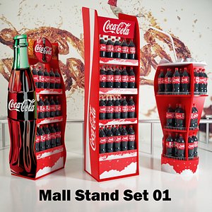 mall stand set 3d max