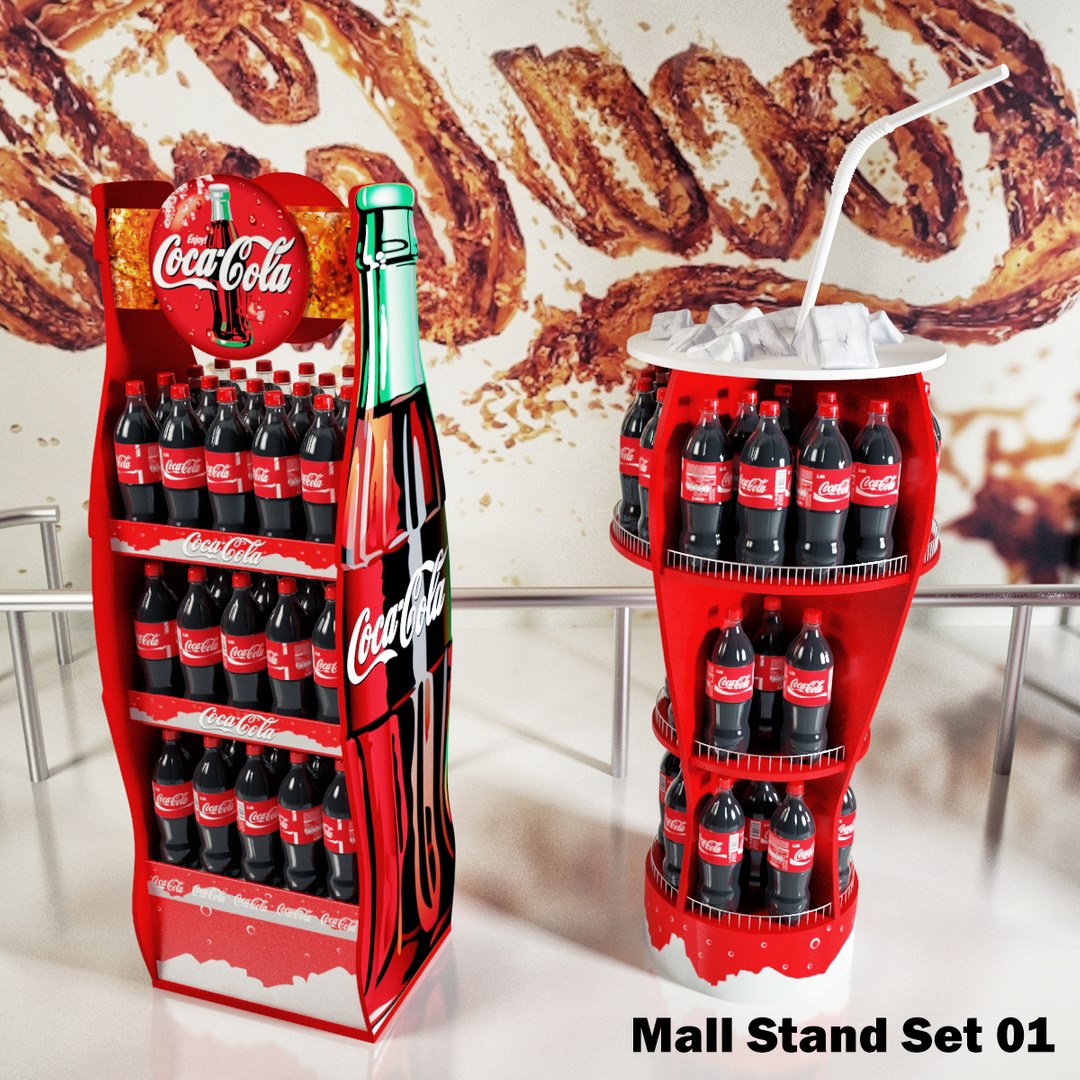 mall stand set 3d max