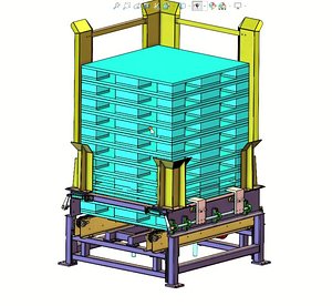 Horizontal Pallet Stacking Machine 3D model