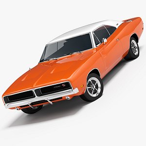 1969 dodge charger rt 3d model