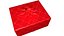 Confezione regalo rossa con fiocco in cima