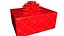 Confezione regalo rossa con fiocco in cima