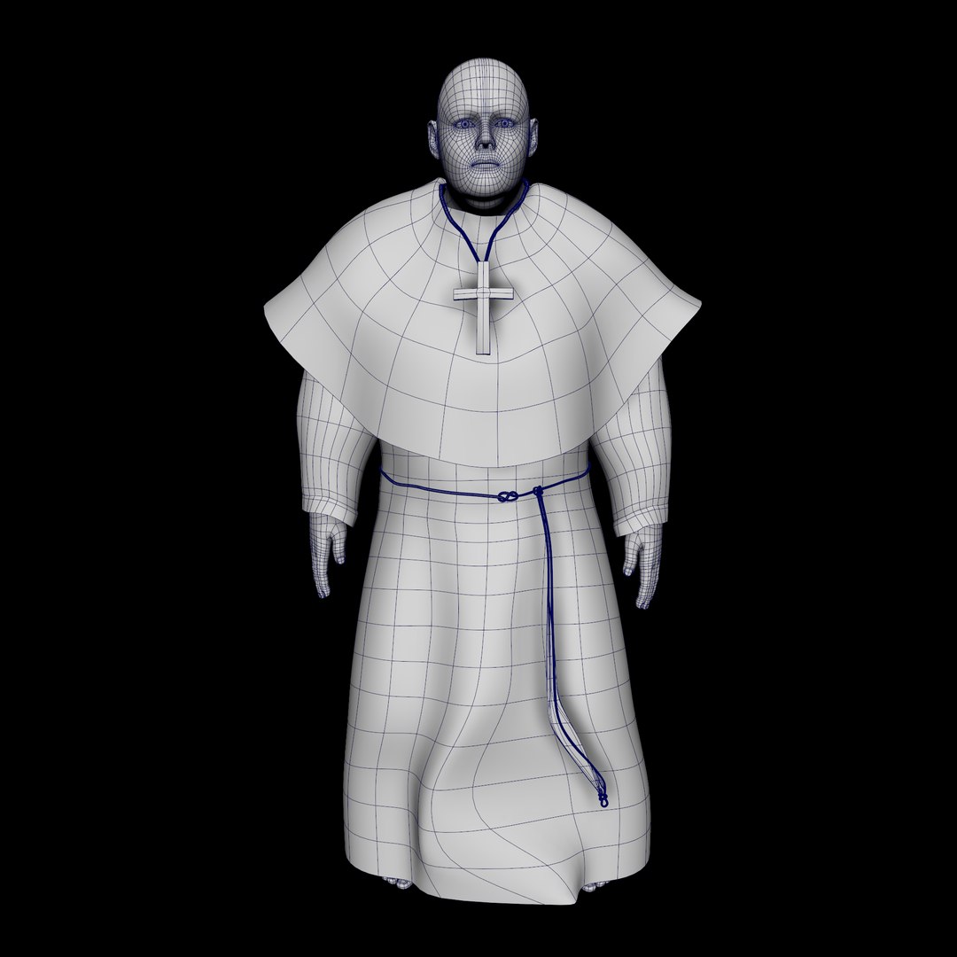 Monk 3D Model - TurboSquid 1963515