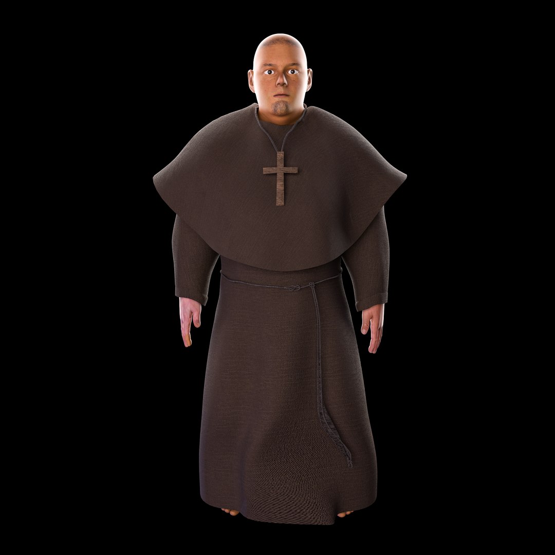 Monk 3D Model - TurboSquid 1963515