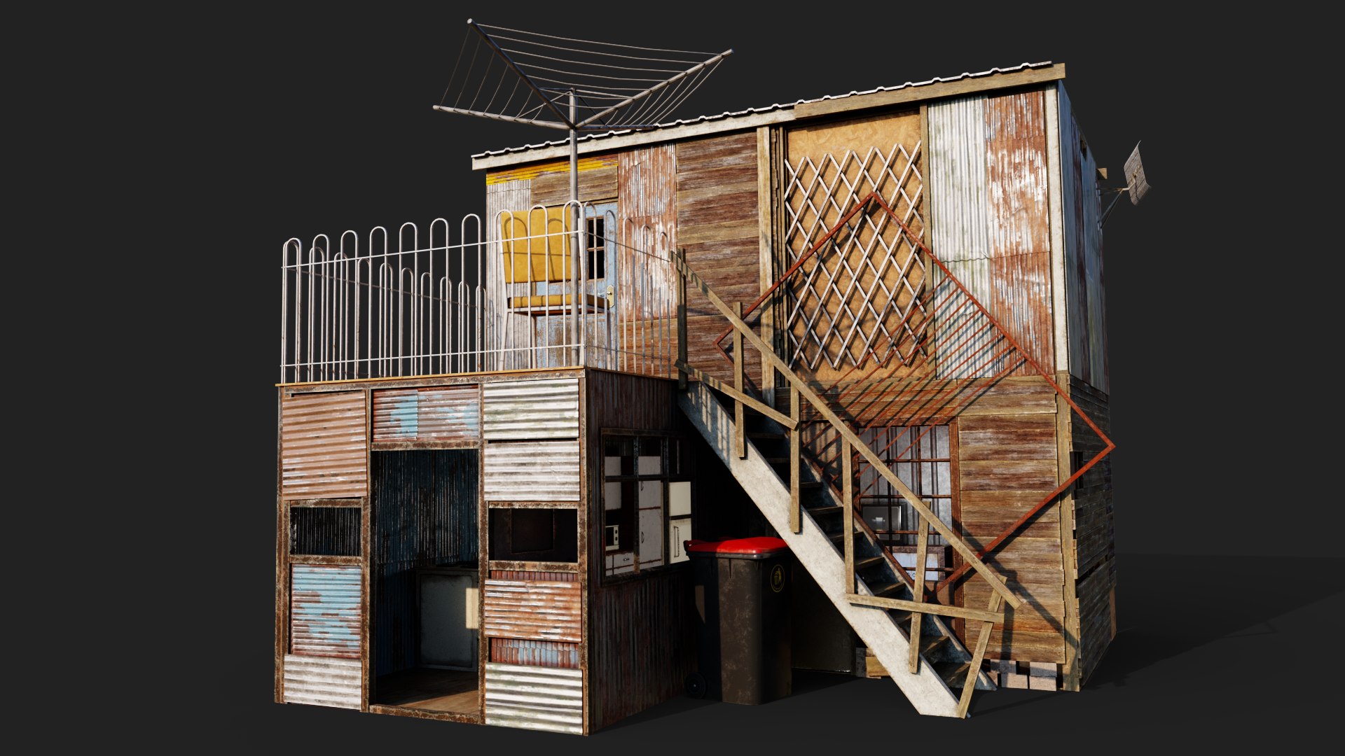 Upstairs Shack Collection 3D model https://p.turbosquid.com/ts-thumb/cd/HAaMY2/Yj/render07b/png/1624380761/1920x1080/fit_q87/cbc1304f8fab029044bdc56d8220346f2f94569c/render07b.jpg