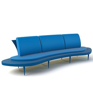 cartoon armchair 21 3D model