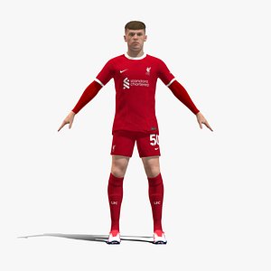3D 3D Rigged Ben Doak Liverpool 2024