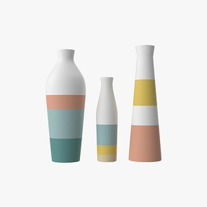 3D color vases