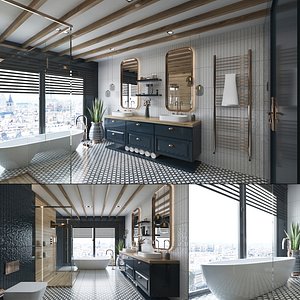 Modern Bathroom Interior 3D