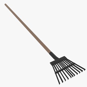 3D Low Poly Rake model