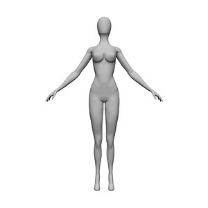 mannequin female body 3ds