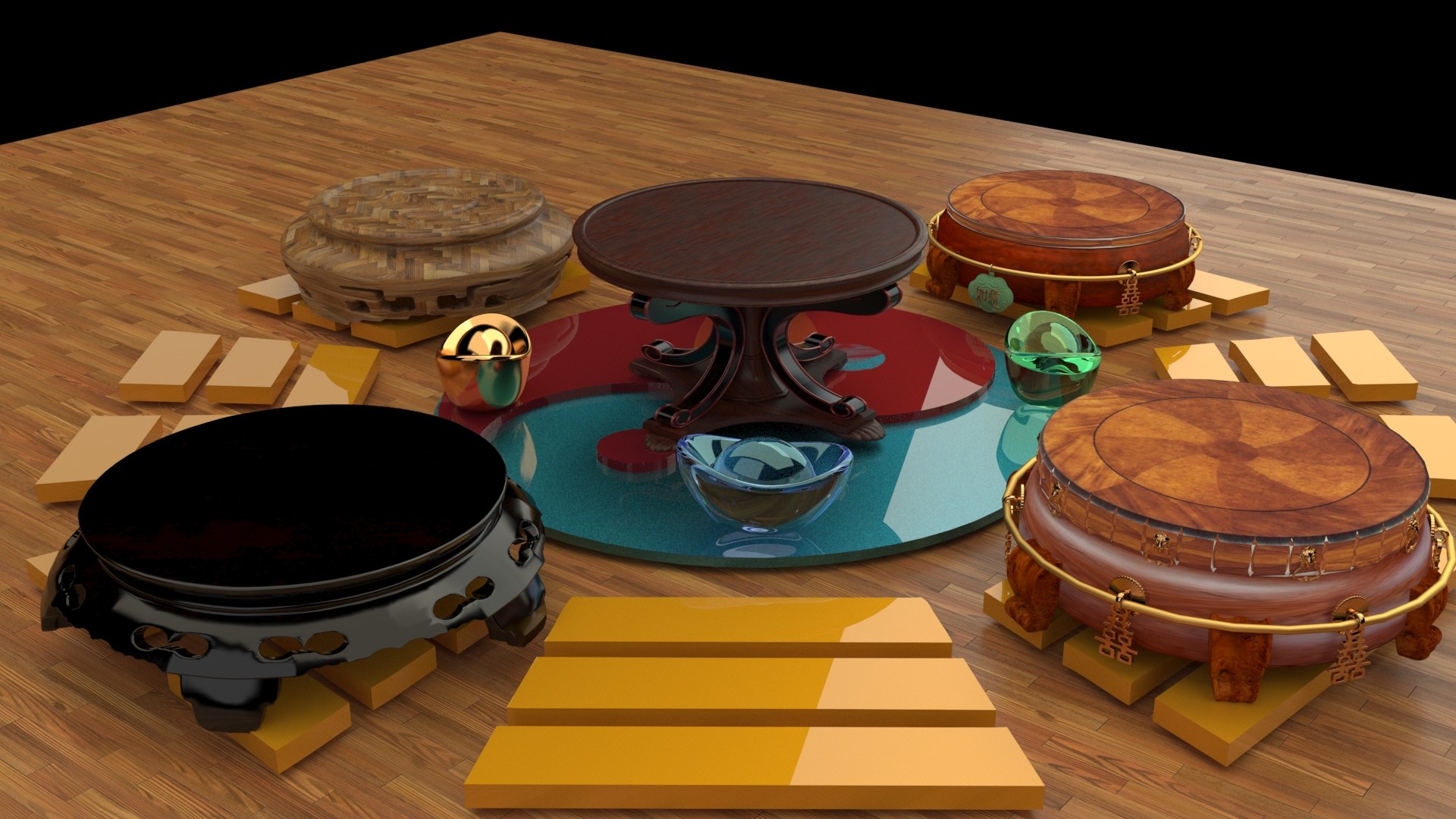 3D Chinese Display Stand - TurboSquid 2222755