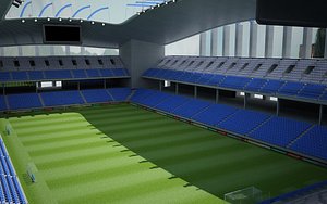 realistic stadium soccer c4d