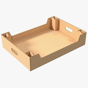 Corrugated Cardboard Tray Box 3D model