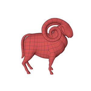 base mesh ram 3d model