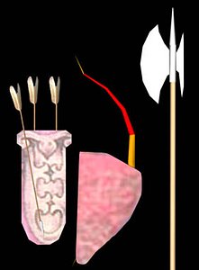 3d weapons bow arrows