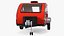 3D Vistabule Teardrop Camping Trailer Red Rigged model