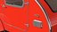 3D Vistabule Teardrop Camping Trailer Red Rigged model