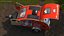 3D Vistabule Teardrop Camping Trailer Red Rigged model