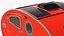 3D Vistabule Teardrop Camping Trailer Red Rigged model
