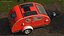 3D Vistabule Teardrop Camping Trailer Red Rigged model