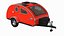 3D Vistabule Teardrop Camping Trailer Red Rigged model