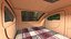 3D Vistabule Teardrop Camping Trailer Red Rigged model