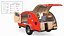 3D Vistabule Teardrop Camping Trailer Red Rigged model