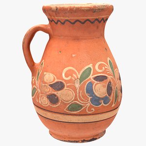 Old clay jug 3D model