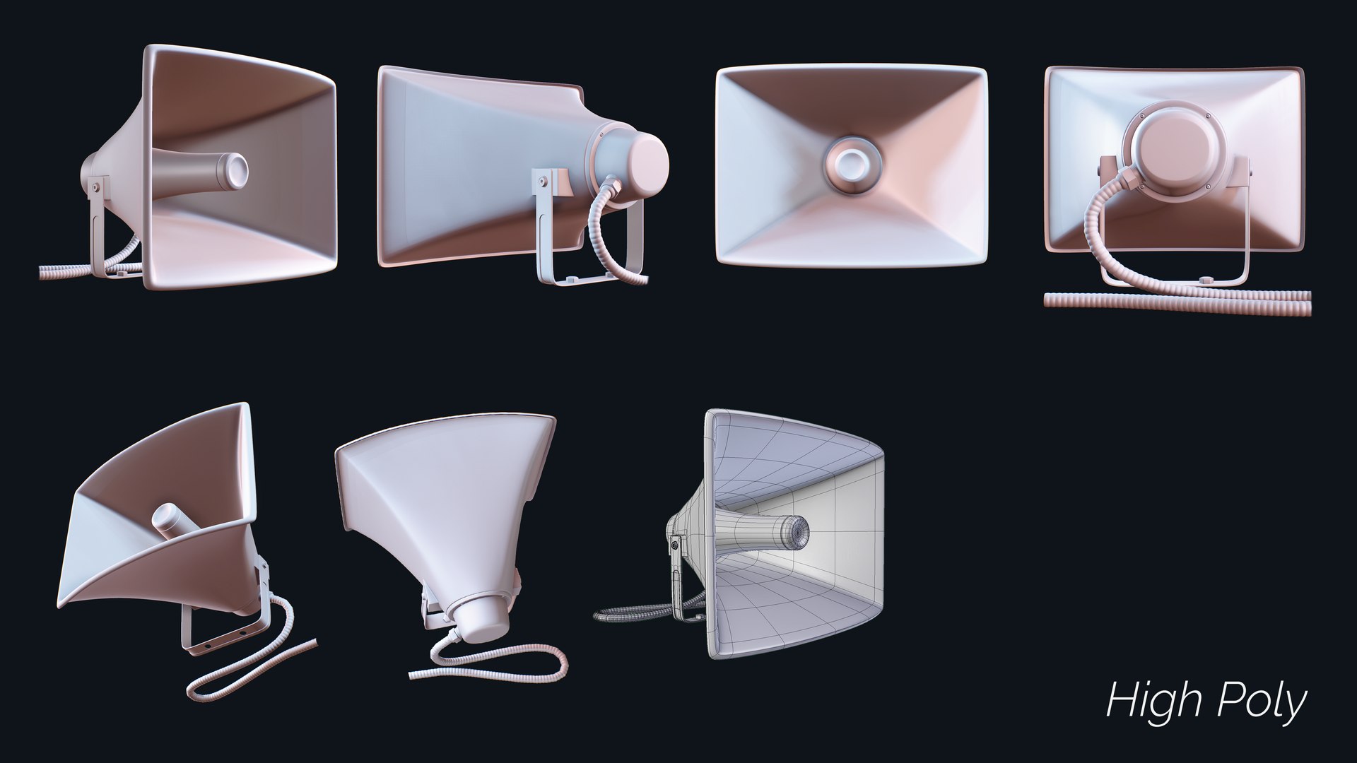3D Horn Speaker Low - TurboSquid 1736249