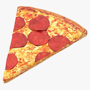 pizza slice pepperoni 3D
